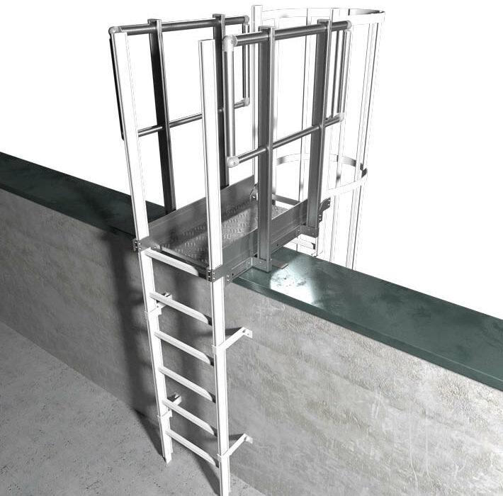 Passerella per scala di discesa