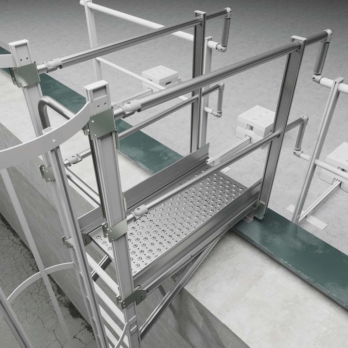 Passerella senza scala di discesa Passerella senza scala di discesa